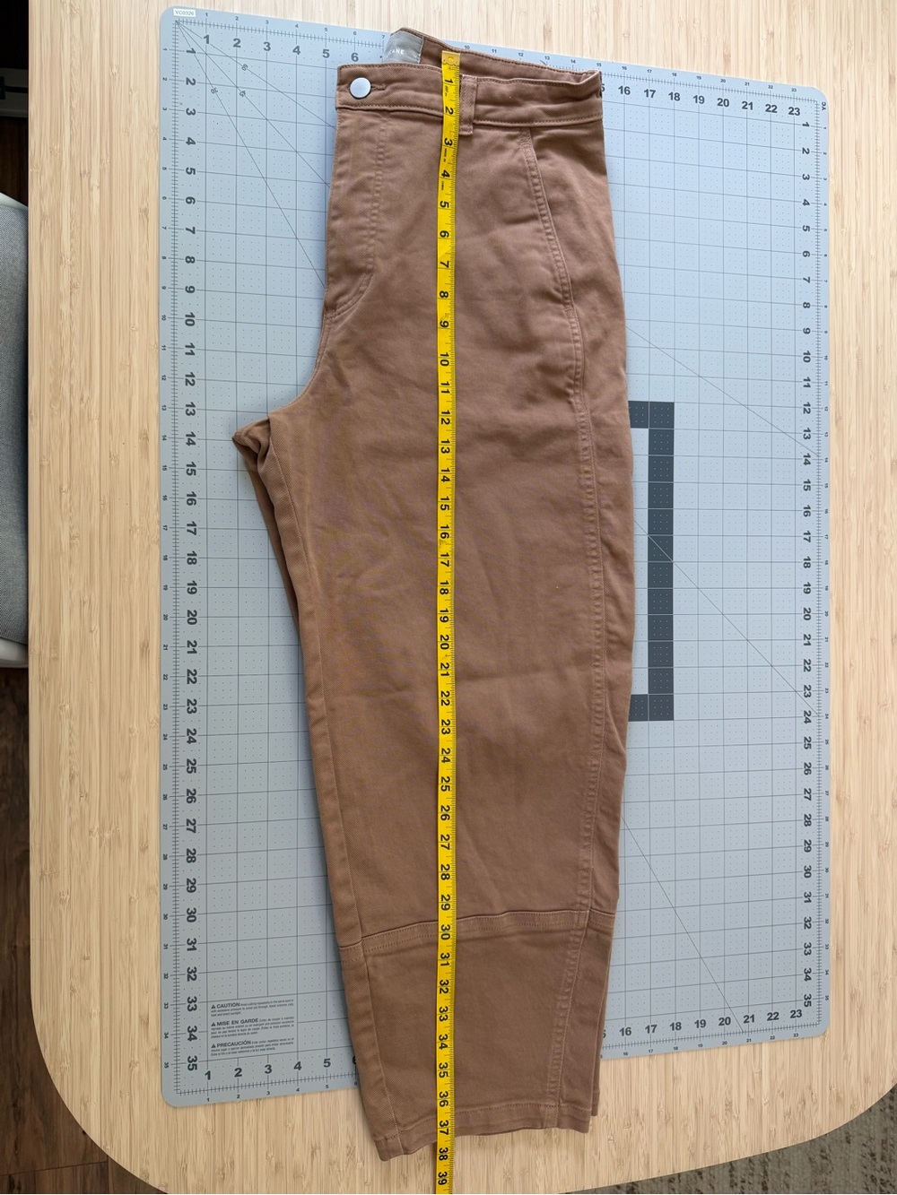 Everlane High-Rise Straight Pants in Camel Brown